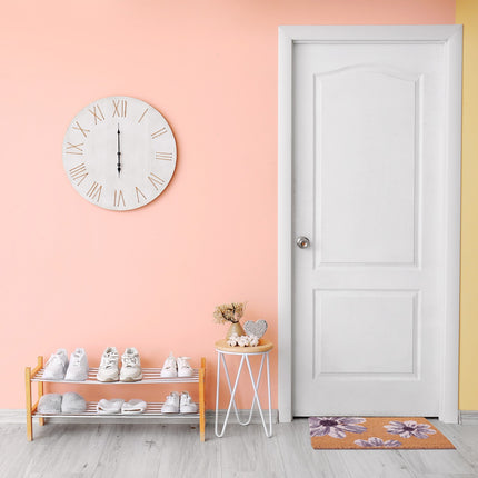 Door mat with coconut and flowers
