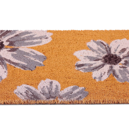 Door mat with coconut and flowers