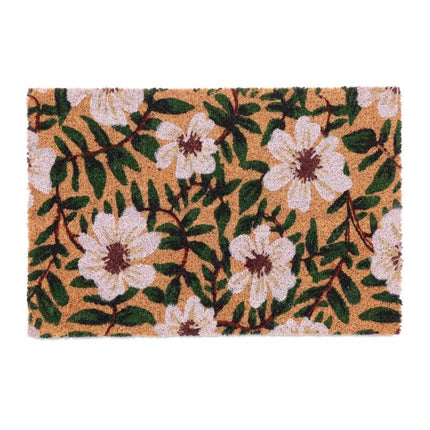Door mat with coconut and flowers