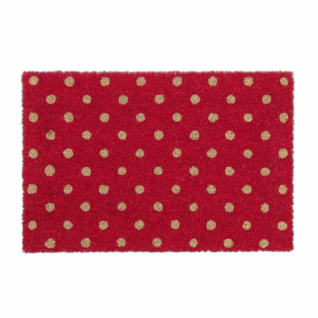 Door mat with coconut dotted