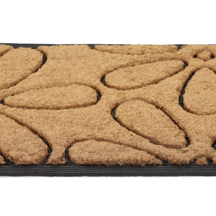Door mat with flowers Coconut &amp; Rubber