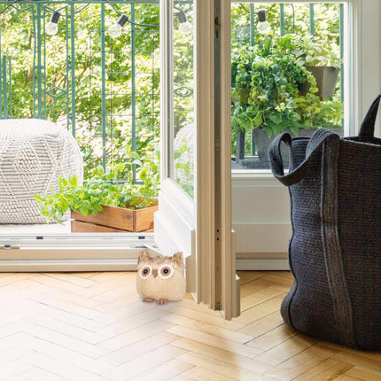 Door stop Owl brown