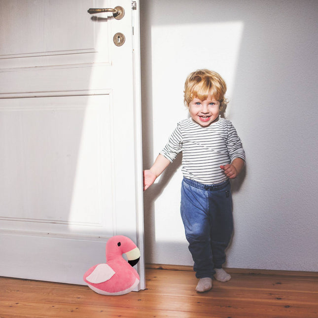 Door stop fabric flamingo