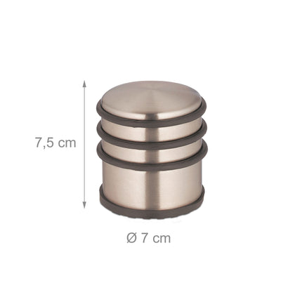 Door stop in stainless steel and bronze