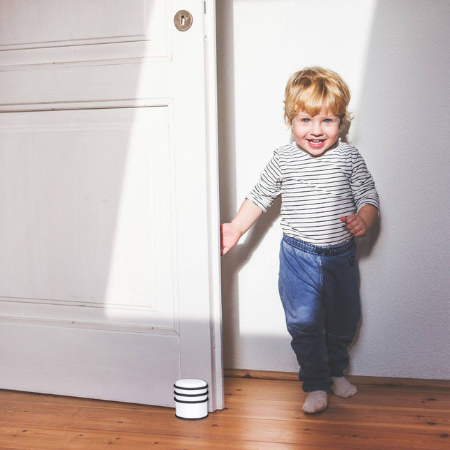 Door stop with rubber rings