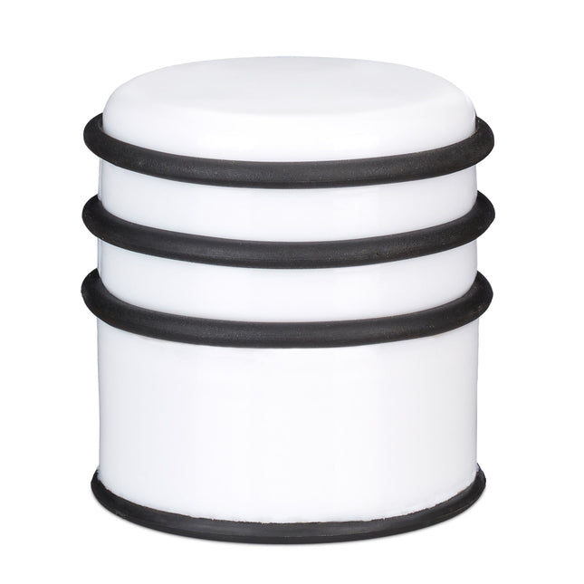 Door stop with rubber rings