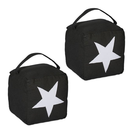 Door stop with star motif, set of 2