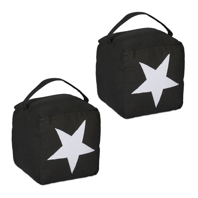 Door stop with star motif, set of 2