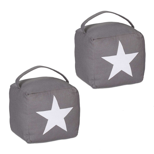 Door stop with star motif set of 2