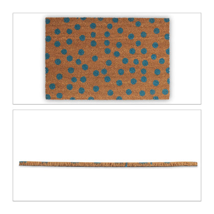 Dotted coconut fiber doormat