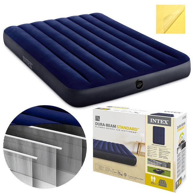 Double Air Mattress with Fiber-Tech, 137x191x25 cm