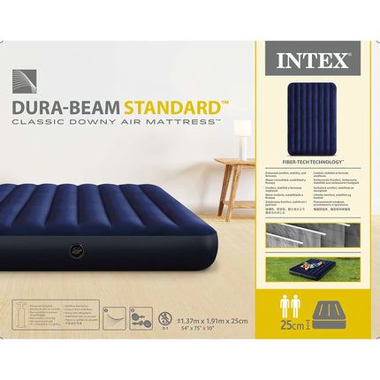 Double Air Mattress with Fiber-Tech, 137x191x25 cm
