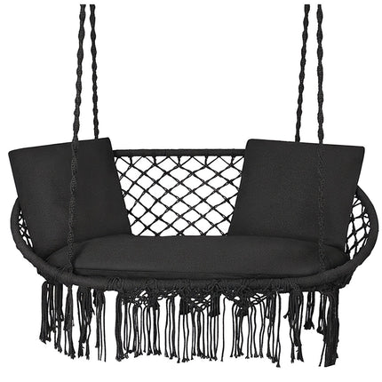 Double Black Stork's Nest Swing, 300kg Capacity, 2-Seater