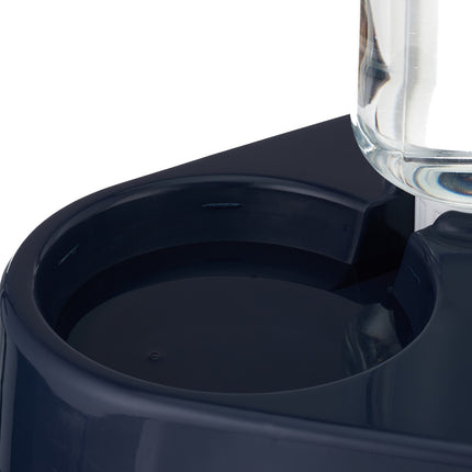 Double Bowl Pet Feeder with Water Dispenser