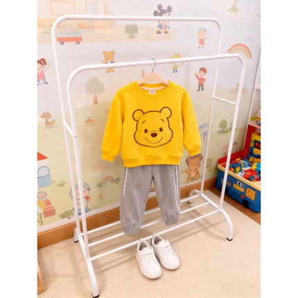Double Metal Clothes Rack with Shelf and Side Bars