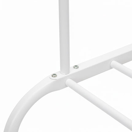 Double Metal Clothes Rack with Shelf and Side Bars