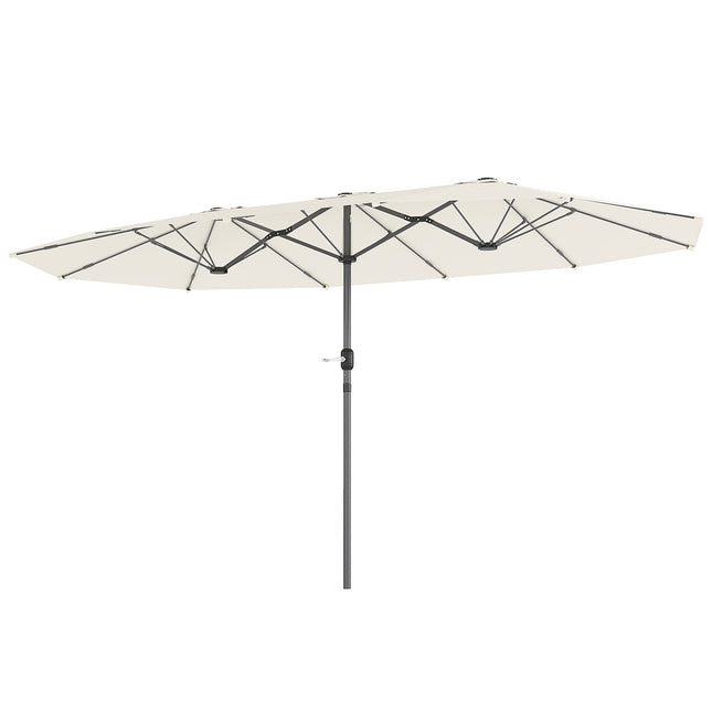 Double Oval Parasol 436x260 cm, UV protection, Beige