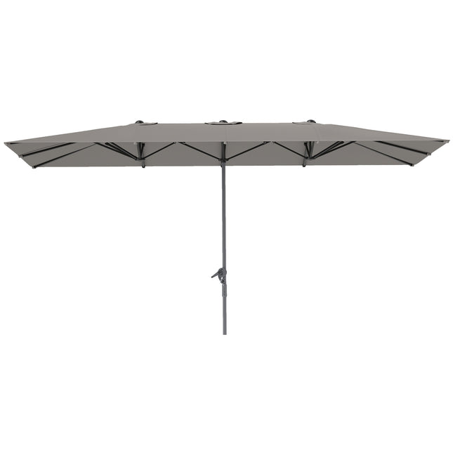 Double garden umbrella - 451 x 264 cm, UV 50+, windproof