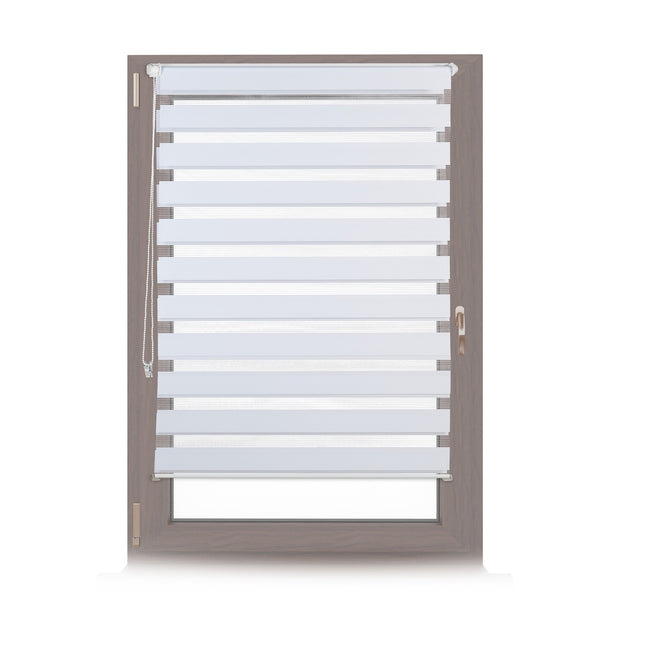 Double Roller Blind, White, No-Drill Clamp Fix