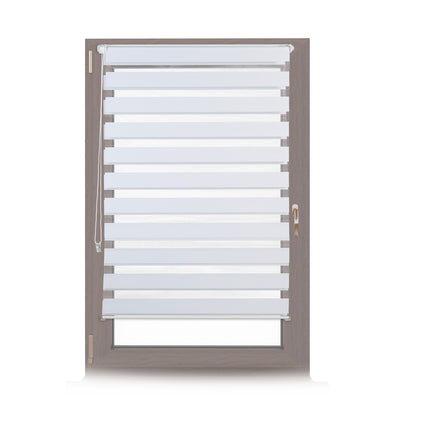 Double Roller Blind, White – No-Drill Installation