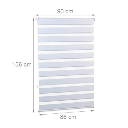 Double Roller Blind, White – No-Drill Installation