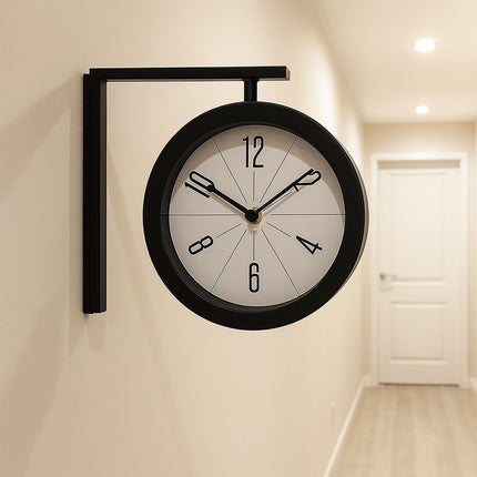 Double-Sided Modern Wall Clock – Silent Movement