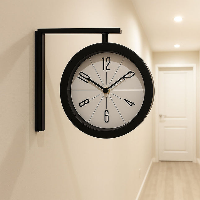 Double-Sided Modern Wall Clock – Silent Movement