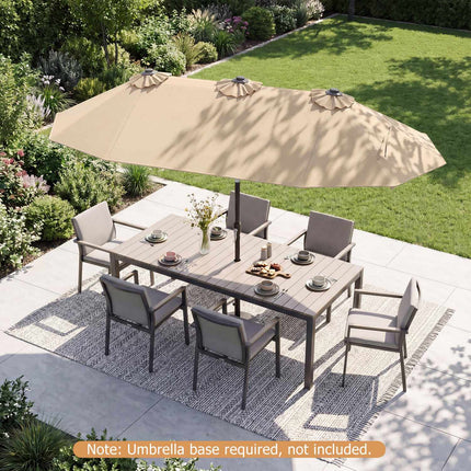 Double-Sided Patio Umbrella, 10 x 5.3 ft, Crank Tilt
