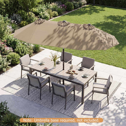 Double-Sided Patio Umbrella 10 x 5.3 ft, Crank Tilt