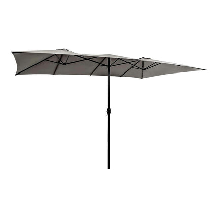 Double-Sided Patio Umbrella 426 x 265 cm, UV, Crank