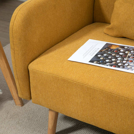 Compact Double Loveseat - Adjustable, velvety polyester