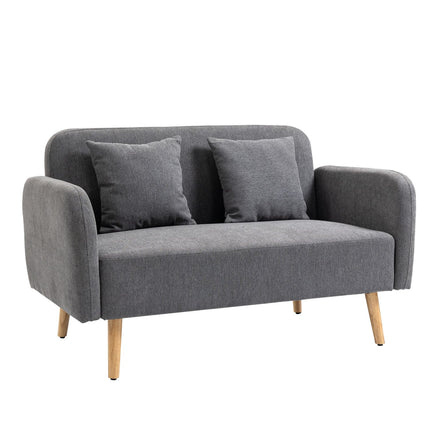 2-seater Loveseat sofa, velvet smooth polyester, adjustable footrest