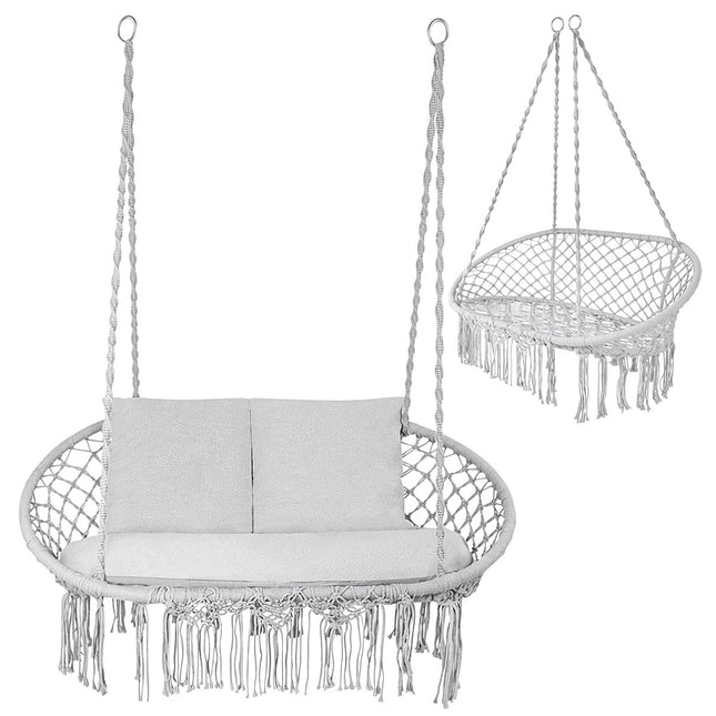 Double Stork's Nest Swing, 300kg Capacity, 3 Cushions