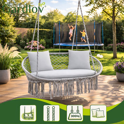 Double Stork's Nest Swing, 300kg Capacity, 3 Cushions