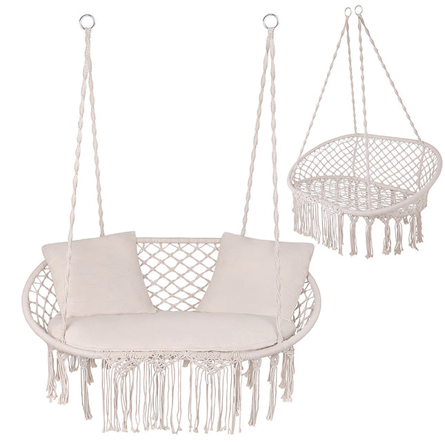 Double Stork's Nest Swing, 300kg Capacity, 3 Pillows