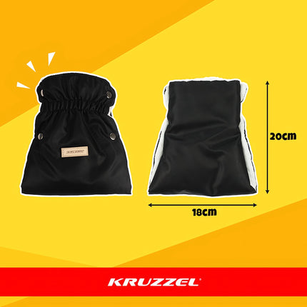 Double Stroller Muffs, Black, Insulated, Set of 2