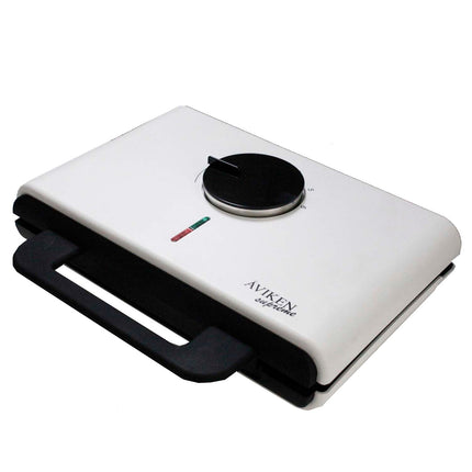 Double Waffle Maker, White Ceramic Surface