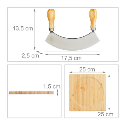 Double coated chopping knife with XL board