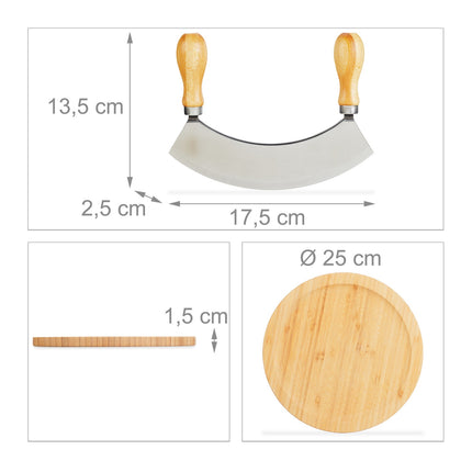 Double coated chopping knife with XL board