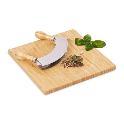 Double coated chopping knife with XL board