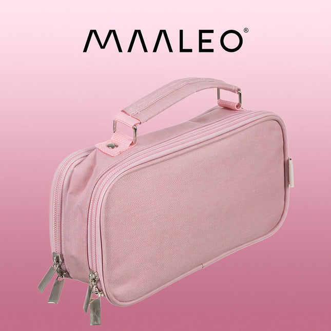 Double extendable pencil case - pink Maaleo 24517