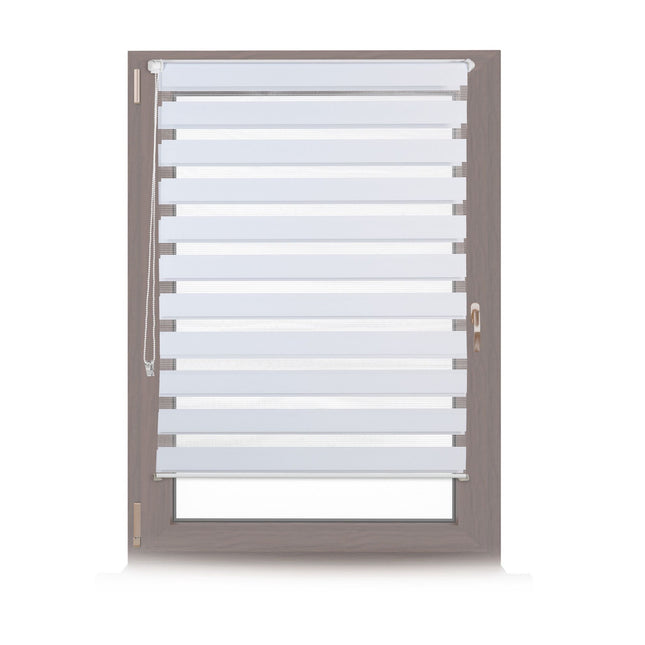 Double roller blind Klemmfix without drilling in white