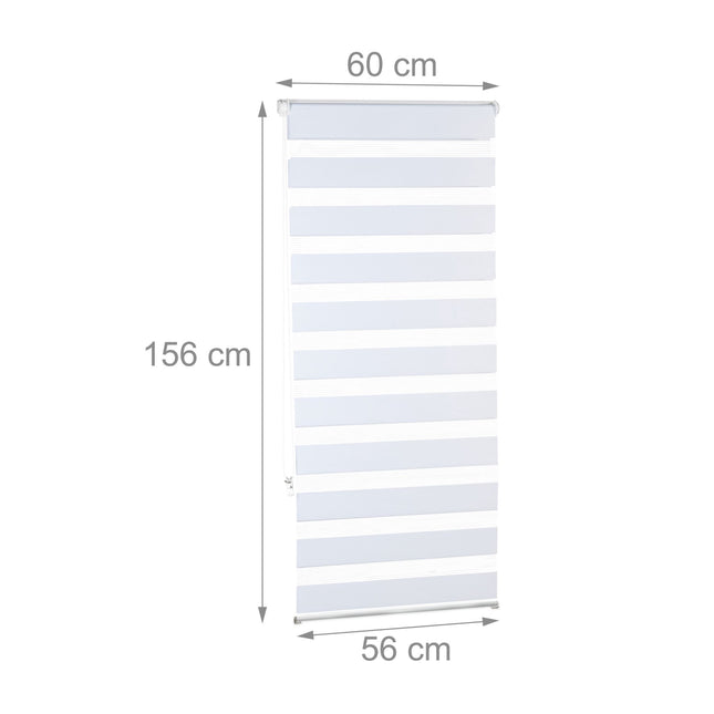 Double roller blind Klemmfix without drilling in white