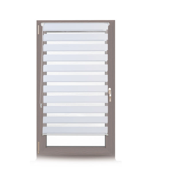 Double roller blind Klemmfix without drilling in white