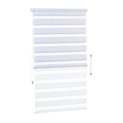 Double roller blind Klemmfix without drilling in white