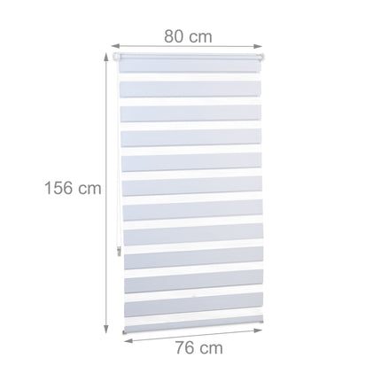 Double roller blind Klemmfix without drilling in white