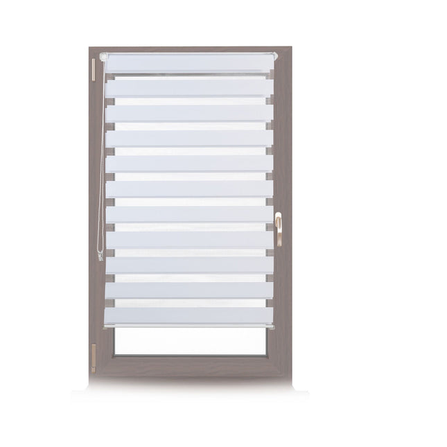 Double roller blind Klemmfix without drilling in white