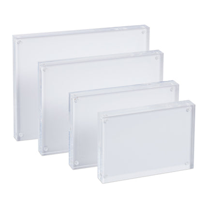 Double-sided picture frame in acrylic