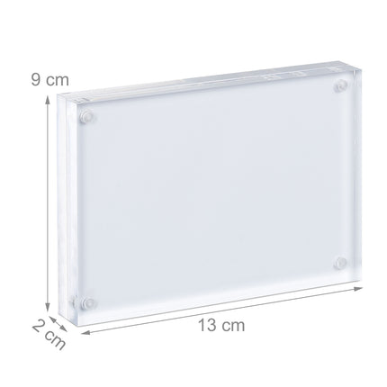 Double-sided picture frame in acrylic