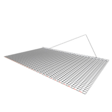 Drag Harrow Mat 5x3 Ft, Galvanized Steel, Towing Chain